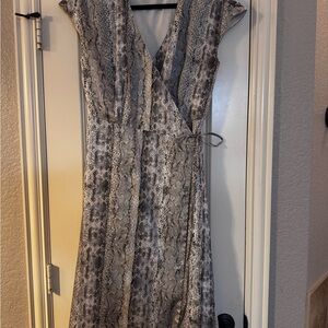 The Limited snakeskin wrap dress